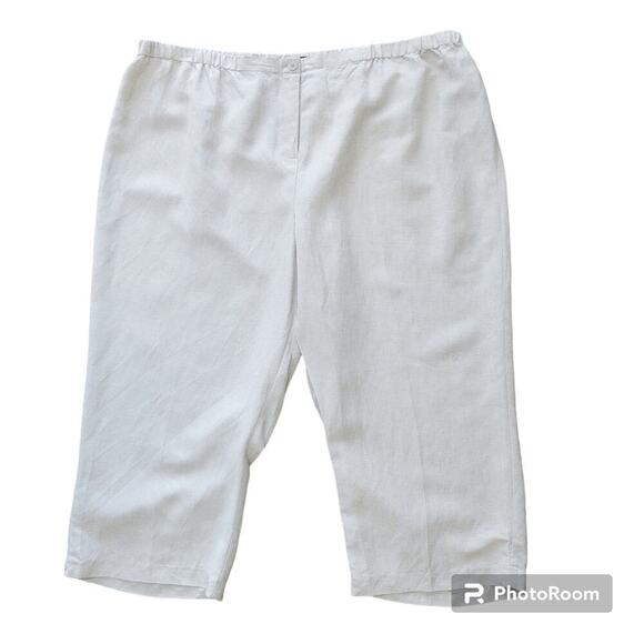 Lane Bryant Women's Linen Blend Capris Pants Plus Size 28 - Picture 1 of 6